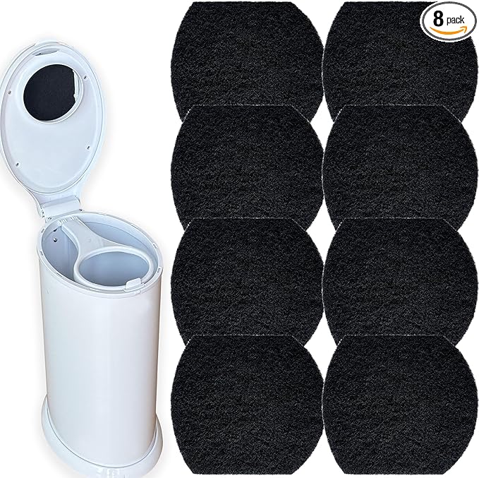 8 Pack Odor Removing Refills for Ubbi Diaper Pail, Diaper Pail Odor Absorber Carbon Filter Refills to Keep Home Fresh