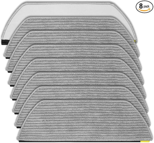 8 Pack Vacuum Robot Mop Pads Compatible with Shark RV2820YE RV2820ZE RV2820AE RV2800S AV2800ZE AV2810YS AV2820S AV2810ZE Vacuum Cleaner Microfiber Mop Pad Replacement Part Accessories