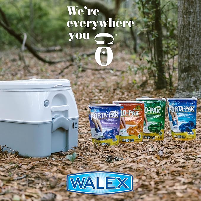 Walex Bio-Pak Black Holding Tank Deodorizer & Waste Digester Drop-Ins - Advanced Enzyme Formula for Rapid Breakdown of Waste & Paper,Removes Odors-& Cleans Tank; Alpine Fresh,10 Count (Pack of 2)