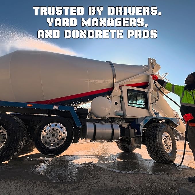 Heavy Concrete Remover – Dried Concrete & Cement Dissolver (Non-Corrosive, Biodegradable Acid Alternative), Safe on Equipment, 1-Gallon Jug