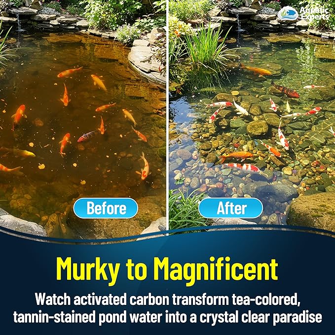 Aquarium Carbon Pad – Cut‑to‑Fit Carbon Infused Filter Pad Media for Crystal Clear Fish Tanks and Ponds, 3/8"–1/2" Thick (24 Inch Width, 36 Inch Long)