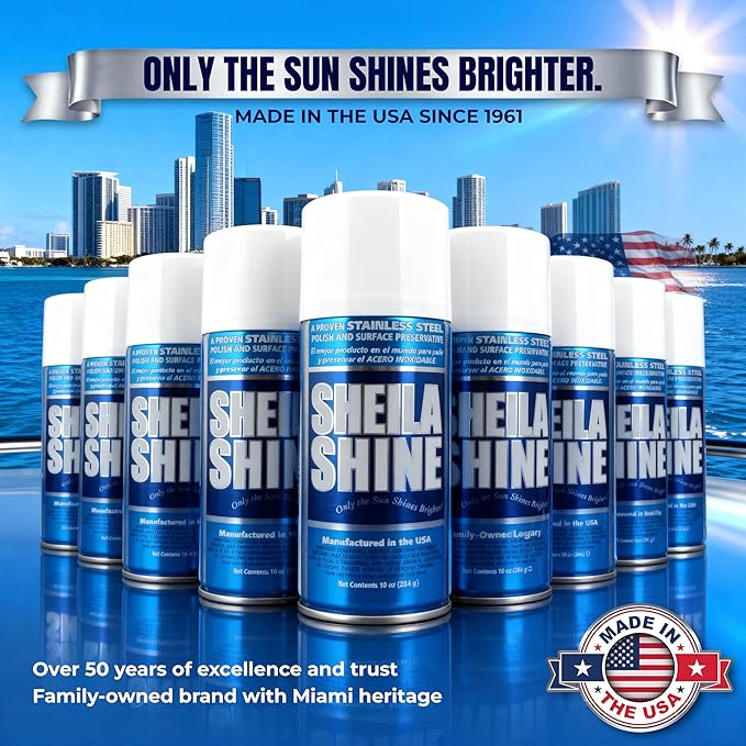 Sheila Shine 10oz Stainless Steel Cleaner and Polish - Cleans, Polishes & Protects Kitchen Appliances, Refrigerators, Sinks, Ovens & Grills - Stainless Steel Sink Cleaner for Kitchen Sink