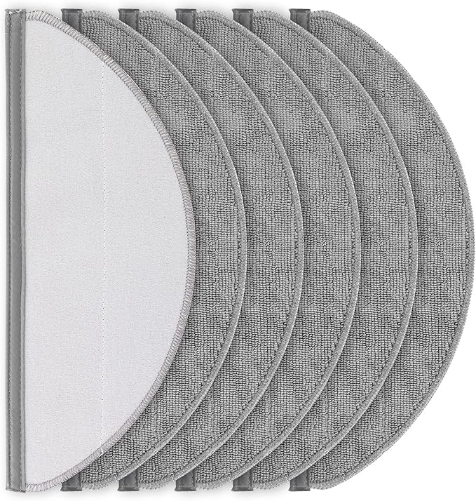 VIEWALL 6 Pack Microfiber Mop Cloths Compatible with Roborock Q10 X5 / Q10 X5+ Robot Vacuum Cleaner, Reusable Mop Cloths Replacement Accessories