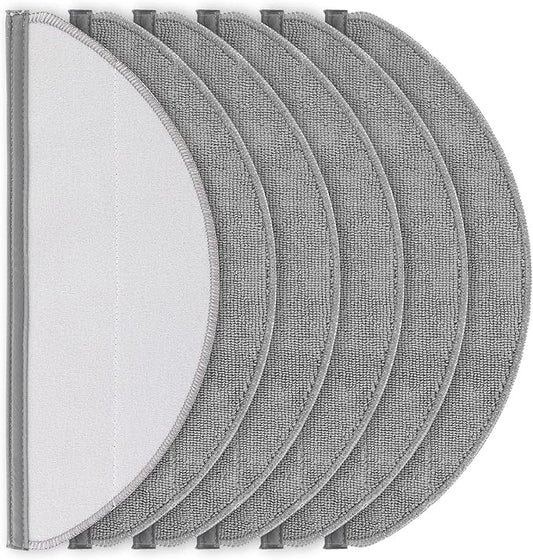 VIEWALL 6 Pack Microfiber Mop Cloths Compatible with Roborock Q10 X5 / Q10 X5+ Robot Vacuum Cleaner, Reusable Mop Cloths Replacement Accessories
