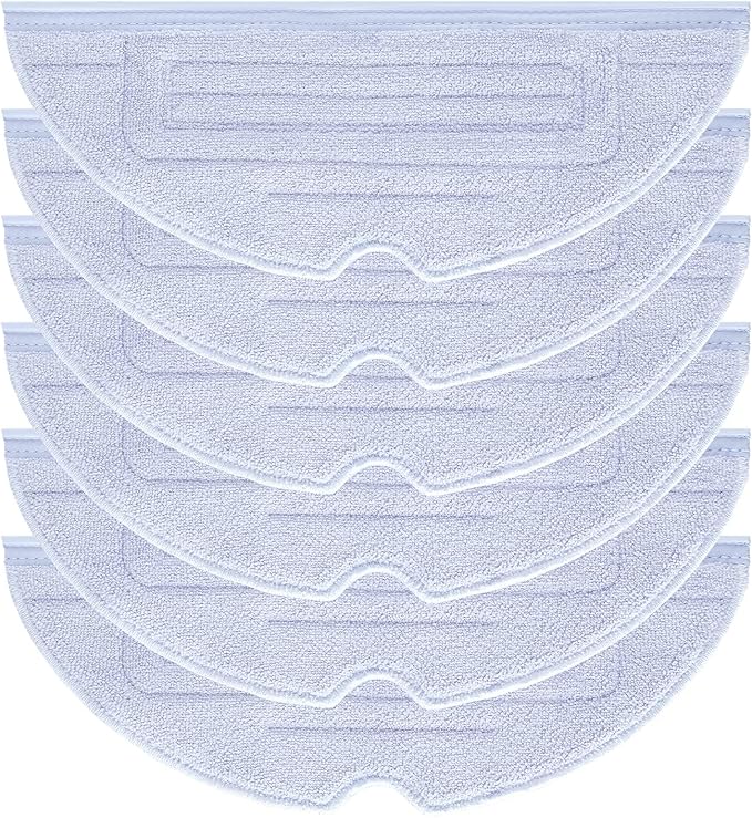 6 Pcs Mop Cloth Pad for Roborock S7 / S7+ / S7 MaxV / S7 MaxV Plus / S7 MaxV Ultra / S7 Pro Ultra / S8 / S8+ Robot Vacuum Microfiber VibraRise Mopping Pad Replacement Accessory (Blue Gray).