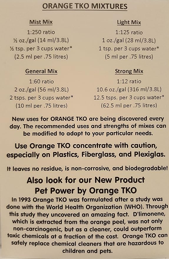 Stain remover, Floor cleaner, Degreaser, Glass cleaner, Multi Purpose Citrus Cleaner, Deodorizer, Stain Remover, Pet Safe, Non Toxic (128oz)