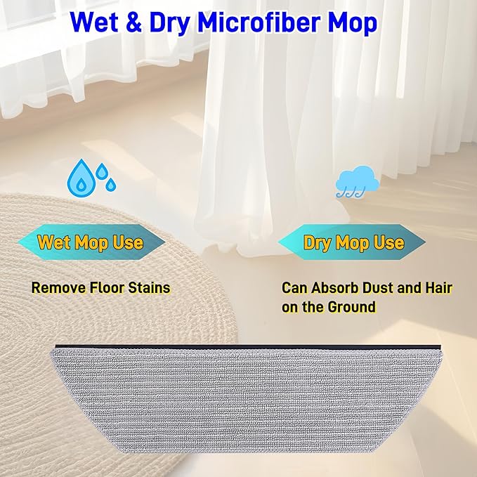 Replacement Mop Pads Compatible with Shark AV2800ZE RV2820YE RV2820ZE AV2820S AV2820AE RV2800AE RV2800S PowerDetect Never Touch Pro Robot Vacuum,Washable Reusable Replacement Microfiber Soft Mop Pads