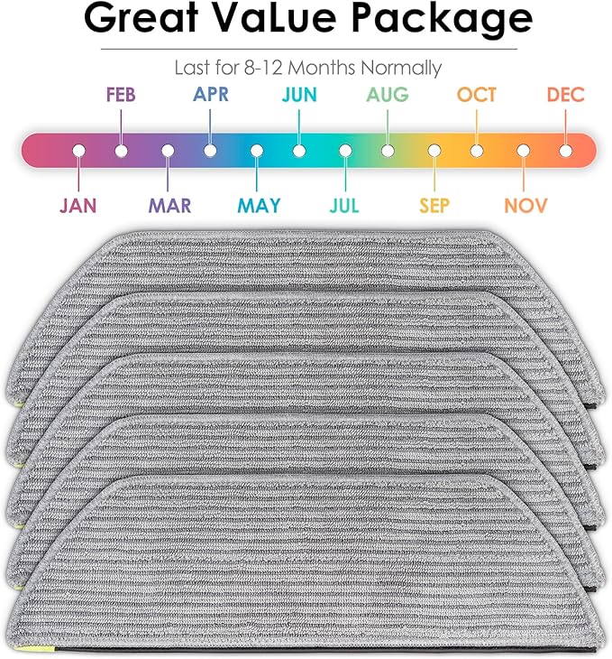 (5 Pack) Replacement Mop Pads for Shark AV2800ZE, RV2820YE, RV2820ZE, AV2820S, AV2820AE, RV2800AE, RV2800S, RV2800YE, RV2800ZEUS, AV2810ZE, AV2810YS, RV2810YS, UR2850YS, UR2850YEUS, UR2860YS