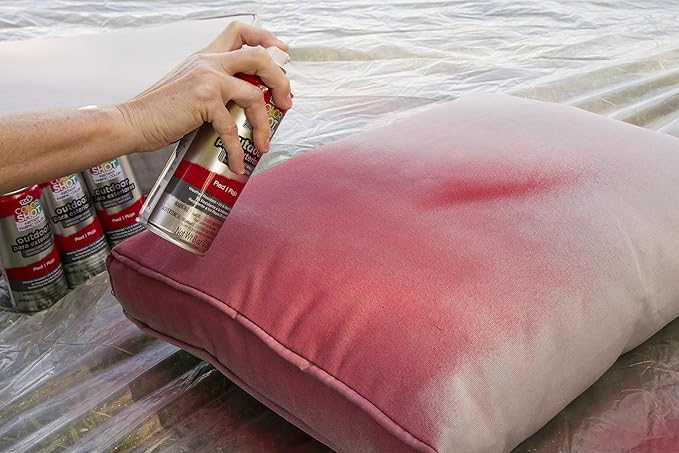 Bulk buy: Tulip ColorShot Outdoor Upholstery Spray Paint 8 oz, (Pack of 4), Red