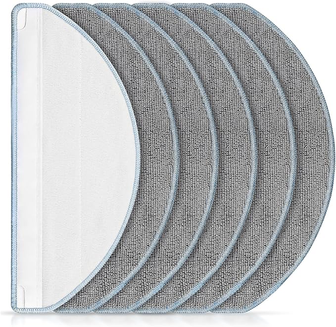 6 Pack Mop Replacement for iRobot Roomba Combo Essential Robot Vacuum & Mop Y0140 / Y0110 / Q011 / Q012 / Q052/ Roomba 104 / Roomba 105 Combo, Microfiber Washable Mopping Pads