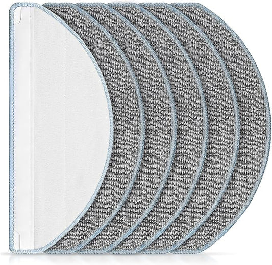 6 Pack Mop Replacement for iRobot Roomba Combo Essential Robot Vacuum & Mop Y0140 / Y0110 / Q011 / Q012 / Q052/ Roomba 104 / Roomba 105 Combo, Microfiber Washable Mopping Pads