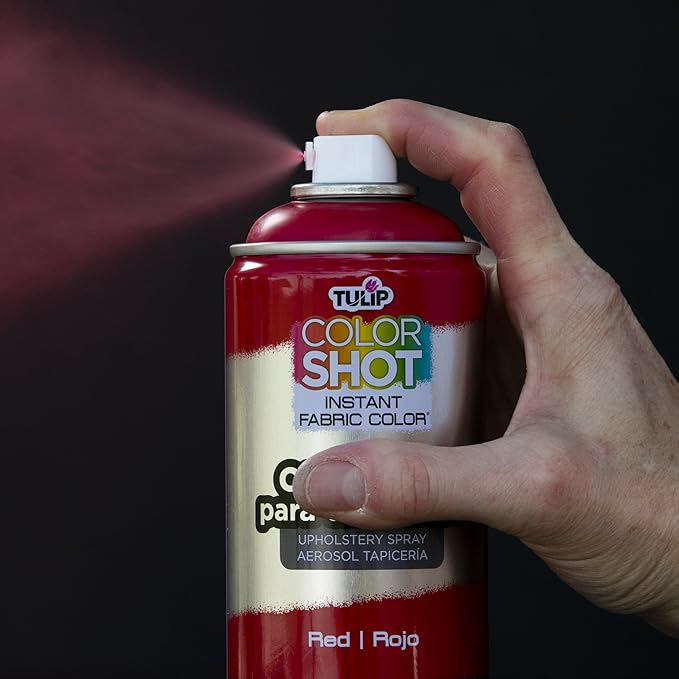 Bulk buy: Tulip ColorShot Outdoor Upholstery Spray Paint 8 oz, (Pack of 4), Red