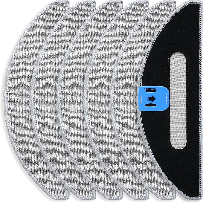 6 Pack Replacement Mop Pads for irobot Roomba Combo i5 & j5 Series i5+ j5+ Robot Vacuum Cleaner Mop Pads Combo Microfiber Cleaning Pads, Replacement Accessories