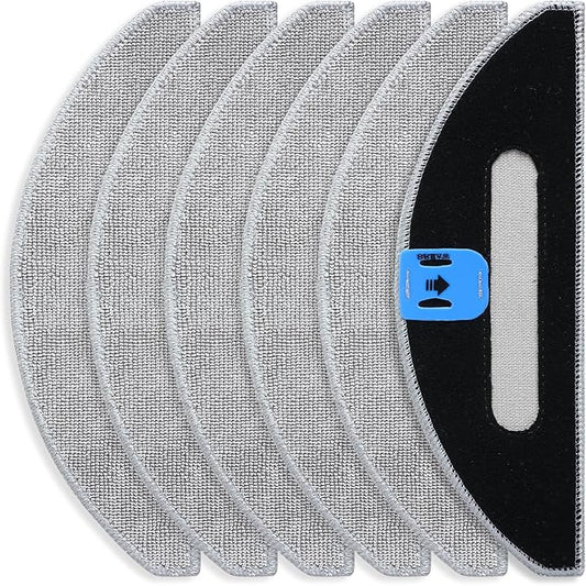6 Pack Replacement Mop Pads for irobot Roomba Combo i5 & j5 Series i5+ j5+ Robot Vacuum Cleaner Mop Pads Combo Microfiber Cleaning Pads, Replacement Accessories