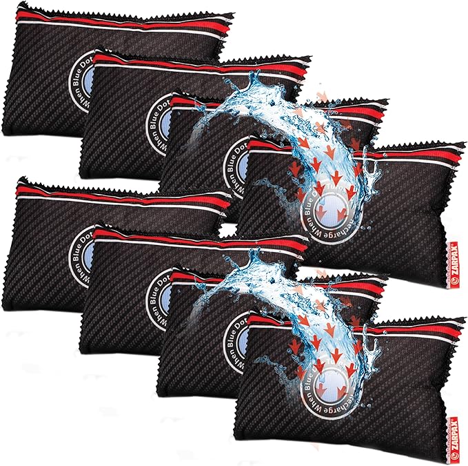 Reusable Car Dehumidifier Bag (8 Pack) Rechargeable Dehumidifier bags for Car, Trucks, and RVs - Prevent Damp & Moisture on Windscreens - Leakproof Moisture Absorber for Car and Home