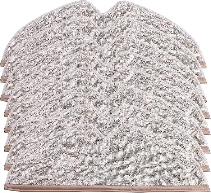 Replacement Spare Microfiber Mop Cloth Pad Compatible with Roborock Q7 Q8 S5 Max, Q5 Pro, E4, E5, S5, S6, S6 Pure MaxV, Q5, Q5 Pro+, Q7 and Q8 Max+ Vacuum Robots 8 Pcs Refill Kit