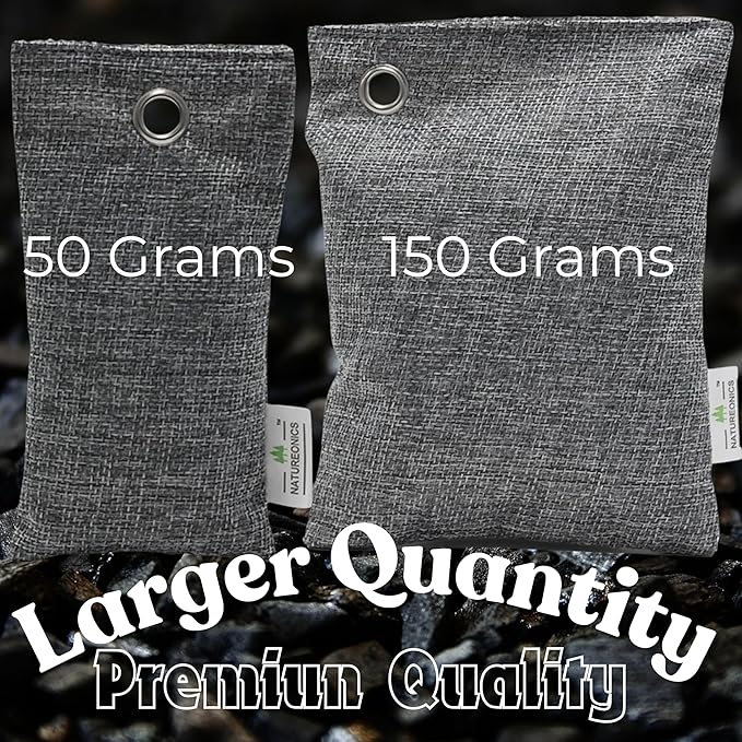 Charcoal odor absorber, Charcoal Air Purifying Bags, Odor Absorber, Air Purifying Bags for Home, Closet Air Freshener, Odor Eliminator for Car, Shoes & Gym bags. Premium Qulity and a Large Quantity.