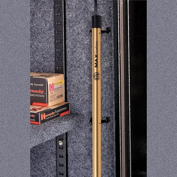 Gun Safe Dehumidifier Rod, Dry Rod - Easy Installation Plug-in Electric Dehumidifier Eliminates Moisture for Gun Safes & Cabinets, ETL Approved, 24in