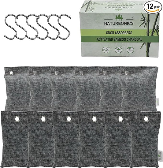 Charcoal odor absorber, Charcoal Air Purifying Bags, Odor Absorber, Air Purifying Bags for Home, Closet Air Freshener, Odor Eliminator for Car, Shoes & Gym bags. Premium Qulity and a Large Quantity.