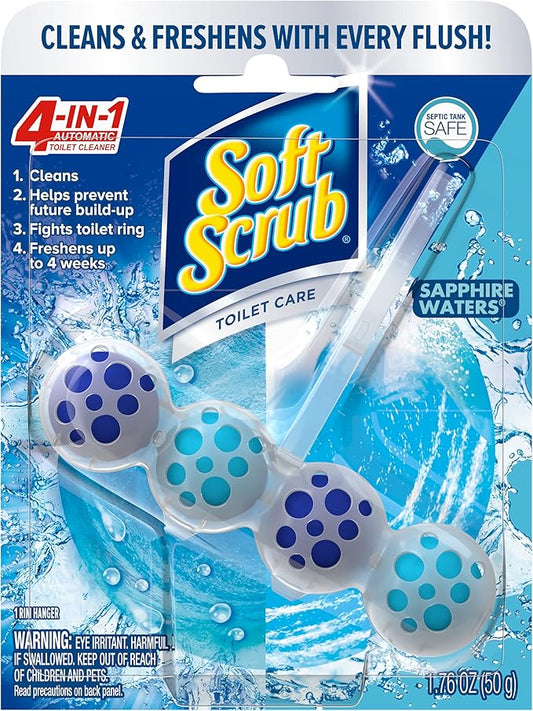 Soft Scrub 4-in-1 Toilet Care, Sapphire Waters, 50 Gram