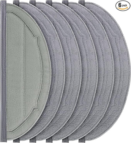 VIEWALL 6 Pack Reusable Mop Pads for Roborock Q10 S5 / Q10 S5+ / Q10 VF / Q10 VF+ / Q10V / Q10V+, Microfiber Washable Mop Cloth, Replacement Parts & Accessories