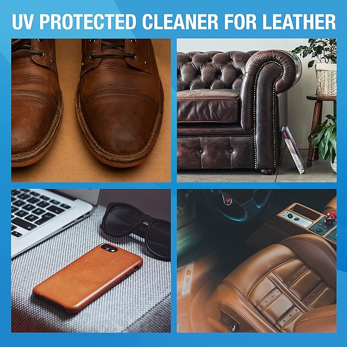 MiracleWipes for Leather Cleaning & Conditioning, Vehicle, Furniture, Shoes, Jacket, Interior, Upholstery, Cleans, Protects, and Moisturizes Leather, Prevent Fading and Cracking - 60 Count