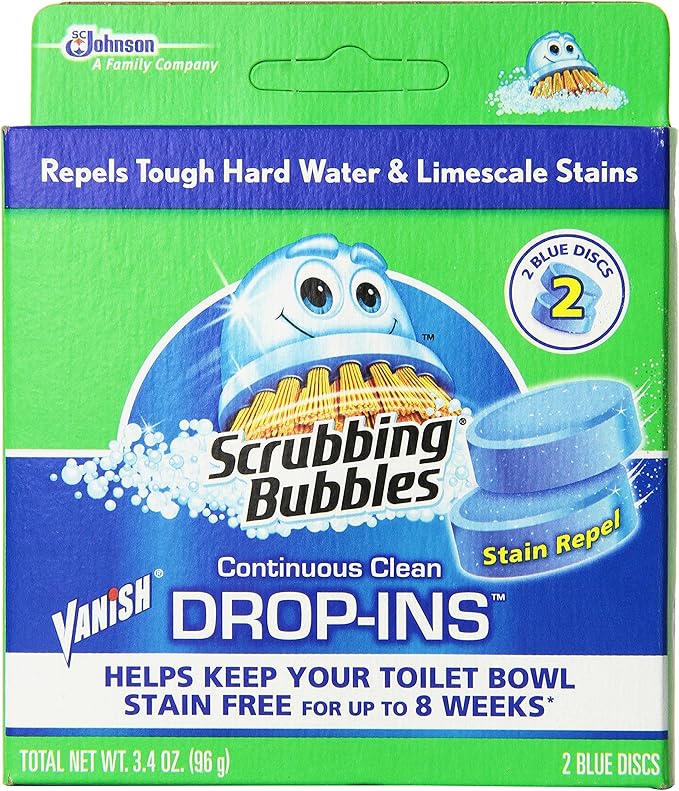 Vanish Drop-Ins Automatic Toilet Bowl Cleaner - Blue, 1.70 Ounce (Pack of 12)